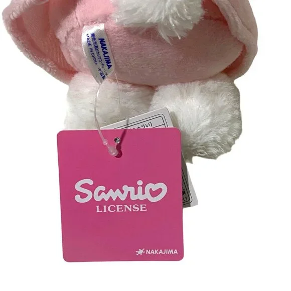 Sanrio Hello Kitty Plush 8" White Spring Soft Eyes Pink Purple Outfit - Picture 4 of 5